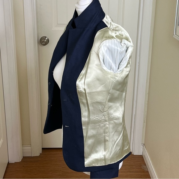 J. CREW Women’s Wool Blend Blazer Size 0 Blue Preppy Academia Officecore - Picture 5 of 9